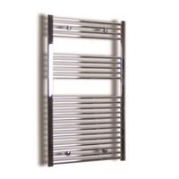 Elektrische Design Radiator Sanicare Plug & Play 111,8x60 cm Chroom 730 Watt Met Chroom Thermostaat Links - thumbnail