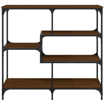 Wandtafel 103x32x95 cm bewerkt hout bruin eikenkleur Wandtafel 103x32x95 cm bewerkt hout bruin eikenkleur