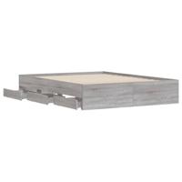 Bedframe met lades bewerkt hout grijs sonoma eiken 140x200 cm - thumbnail