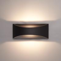 Lowa LED wandlamp - 3000K warm wit - 6 Watt 380 lumen - Up & down light - IP54 waterdicht voor binnen en buiten - Moderne muurlamp - Tweezijdig - Zwart - Modern - thumbnail