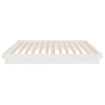 Bedframe massief hout wit 135x190 cm 4FT6 double - thumbnail