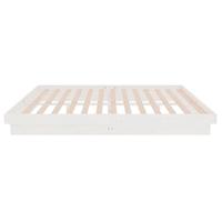 Bedframe massief hout wit 135x190 cm - thumbnail