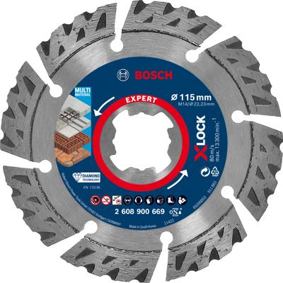 Bosch Accessories 2608900669 EXPERT MultiMaterial X-LOCK Diamanten doorslijpschijf Diameter 115 mm Boordiameter 22.23 mm Steen, Beton, Baksteen 1 stuk(s) Bosch Accessories 2608900669 EXPERT MultiMaterial X-LOCK Diamanten doorslijpschijf Diameter 115 mm Boordiameter 22.23 mm Steen, Beton, Baksteen 1 stuk(s)