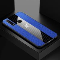 Voor vivo Z5X XINLI stiksels doek textuur schokbestendig TPU beschermhoes (blauw) - thumbnail
