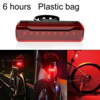 A02 fiets achterlicht fiets rijden motorfiets elektrische auto LED Mountain Bike USB opladen veiligheidswaarschuwing licht (6 uur plastic zak) - thumbnail