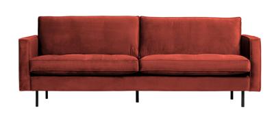 WOOOD Bank 'Rodeo' Classic 2,5-zits, Velvet, kleur Chestnut