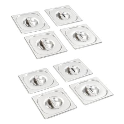 VidaXL Deksels 8 st voor gn 1/6 schalen roestvrij staal