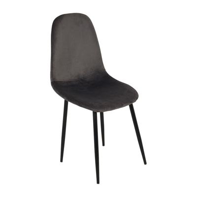 Eetkamerstoel Ivy - velvet grijs - 88x44x53 cm Eetkamerstoel Ivy - velvet grijs - 88x44x53 cm