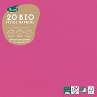 Duni Servetten Bio 3-laags 33 X 33 Cm Papier Fuchsia 20 Stuks - thumbnail