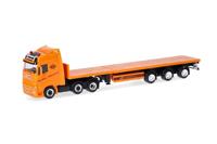 Herpa 318006 H0 Vrachtwagen Volvo FH GL 2020 Teletrailer-zadeltrein „Spedition Hollenshorst” (Nordrhein-Westfalen/Nottuln) - thumbnail