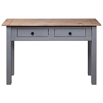 VidaXL Wandtafel panama range 110x40x72 cm massief grenenhout grijs