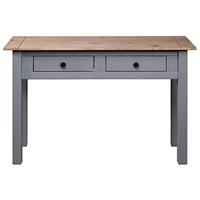 VidaXL Wandtafel panama range 110x40x72 cm massief grenenhout grijs - thumbnail