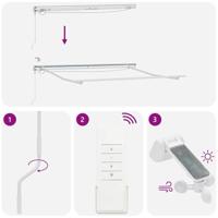 VidaXL Zijde frame met led-striplichten wit 350 x 250 cm aluminium - thumbnail