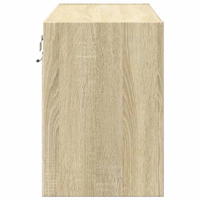 Tv-wandmeubel met LED-verlichting 180x31x45 cm sonoma eiken