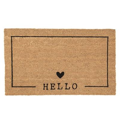 Clayre & Eef Deurmat 75x45 cm Bruin Zwart Kokosvezel Pvc Rechthoek Clayre & Eef Deurmat 75x45 cm Bruin Zwart Kokosvezel Pvc Rechthoek