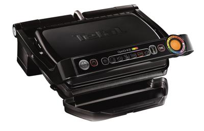 Tefal GC7128 OptiGrill+ Schwarz Contactgrill Elektrisch, Tafel Grillfunctie, Anti-aanbaklaag, Controlelampje Zwart