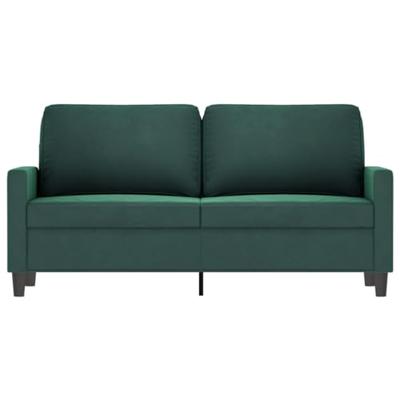 Tweezitsbank 140 cm fluweel donkergroen - thumbnail