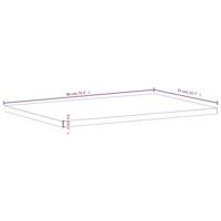 Bureaublad 80x55x2,5 cm massief beukenhout - thumbnail