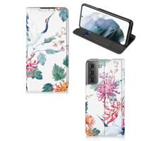 Samsung Galaxy S21 FE | Hoesje maken | Bird Flowers - thumbnail