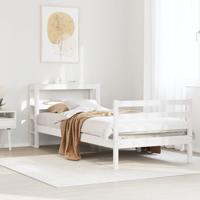 Bedframe zonder matras massief grenenhout wit 90x190 cm - thumbnail