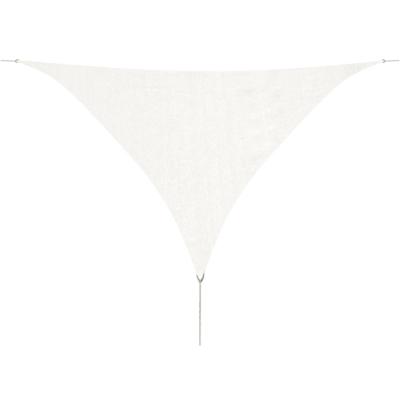 VidaXL Zonnescherm hdpe driehoek 5x5x5 m wit