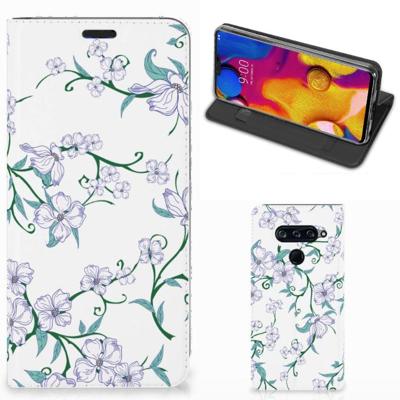 LG V40 Thinq Uniek Smart Cover Blossom White