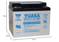 Yuasa NPC38-12 Loodaccu 12 V 38 Ah Loodvlies (AGM) (b x h x d) 197 x 170 x 165 mm M5-schroefaansluiting Onderhoudsvrij, Cyclusbestendig - thumbnail
