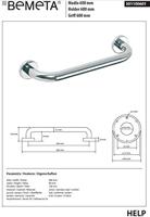 Handgreep Sapho Handicap 60cm Roestvrij Staal - thumbnail