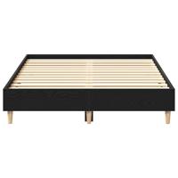 Bedframe Zwart eiken 140 x 190 cm Bewerkt hout - thumbnail
