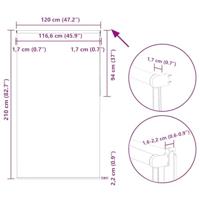 Rolgordijn verduisterend 120x210 cm stofbreedte 116,6 cm wit - thumbnail