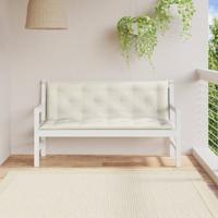 VidaXL Tuinbankkussens 2 st 150x50x7 cm stof gemêleerd crèmekleurig - thumbnail