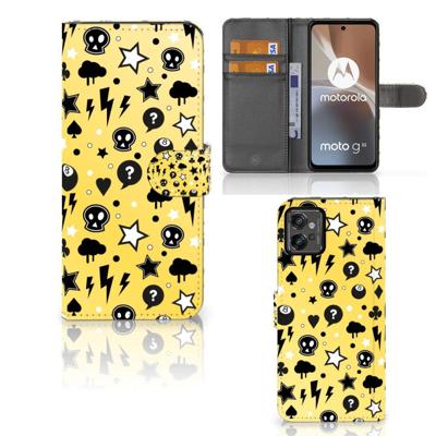 Telefoonhoesje met Naam Motorola Moto G32 Punk Geel Telefoonhoesje met Naam Motorola Moto G32 Punk Geel