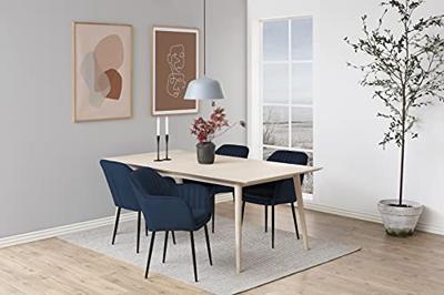 Sohome Eetkamerstoel 'Albin' Velvet, kleur Donkerblauw - thumbnail