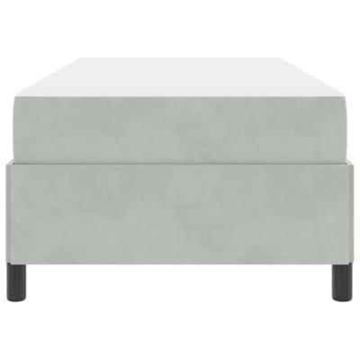 Bedframe Lichtgrijs, grijs en wit 90 x 200 cm Fluweel