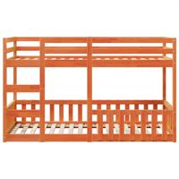 Stapelbed massief grenenhout wasbruin 80x200 cm - thumbnail