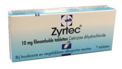 Zyrtec Cetirizine dihydrochloride 7 Tabletten