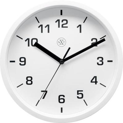 NeXtime nx-7321wi wandklok nxt diameter 20cm kunststof wit, witte wijzerplaat
