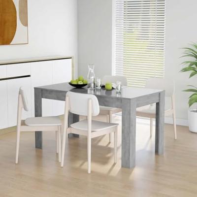Eettafel 140x74,5x76 cm spaanplaat betongrijs