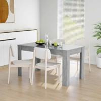 Eettafel 140x74,5x76 cm spaanplaat betongrijs - thumbnail