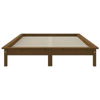 Bedframe massief grenenhout honingbruin 200x200 cm - thumbnail
