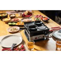 Solis 7910 Tafelgrill Raclette Gourmet voor 4 Personen Zwart/RVS - thumbnail