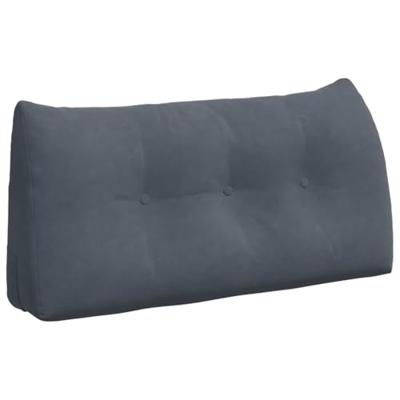 VidaXL Rugkussen donkergrijs 100 x 24 x 50 cm fluweel