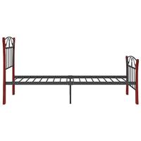 Bedframe metaal zwart 90x200 cm - thumbnail