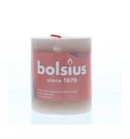 Bolsius rustiek stompkaars 80/68 roze - thumbnail