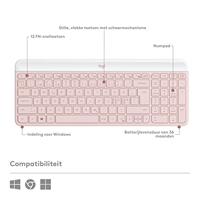 Logitech MK470 Slim Combo toetsenbord Inclusief muis RF Draadloos QWERTY US International Roze - thumbnail