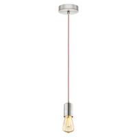 Eglo HanglampYorth pendel nikkel met roze snoer - 32526 - thumbnail