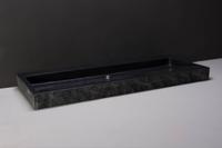 Wastafel Forzalaqua Palermo Graniet Gezoet Gekapt Met Kraangat Zwart 120,5x51,5x9 cm - thumbnail