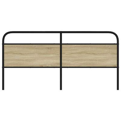 Hoofdbord 200 cm staal en bewerkt hout sonoma eikenkleurig - thumbnail