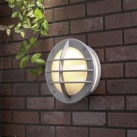 Konstsmide Oden wandlamp rond opaal acrylglas zilver metalic 515-312 - thumbnail