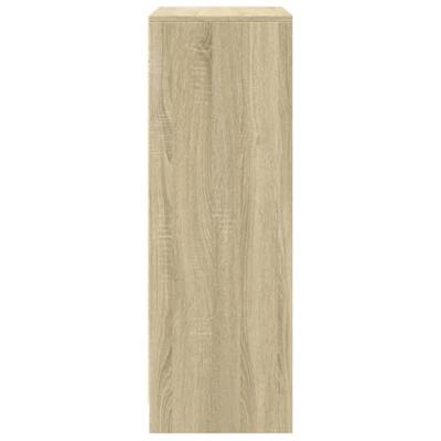 Dressoir met LED 77x34x100 cm bewerkt hout sonoma eikenkleurig